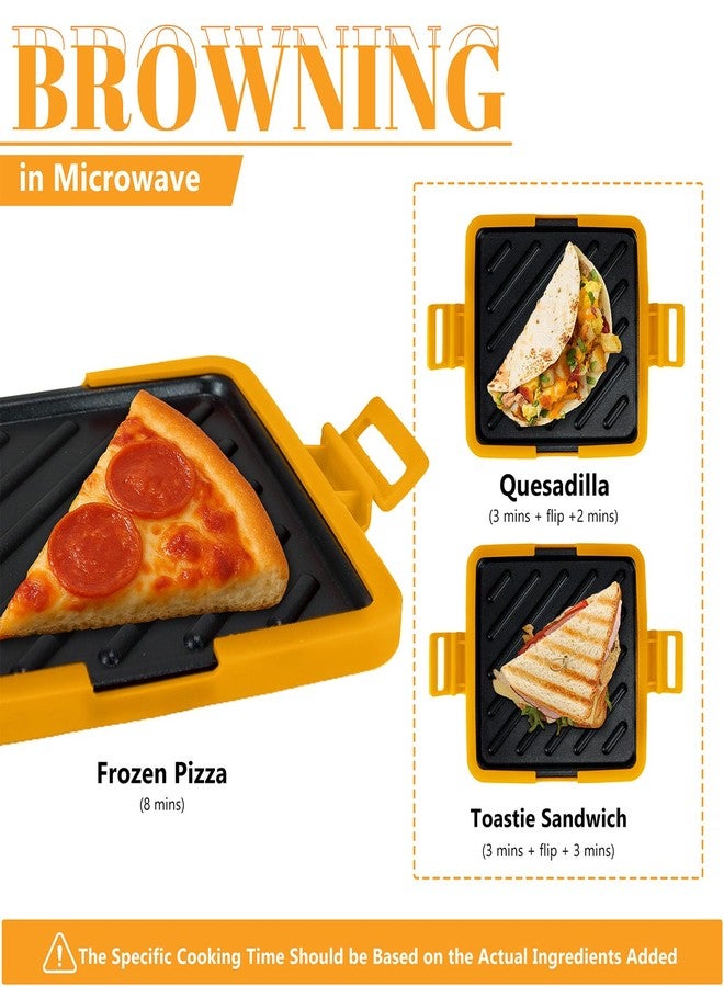 KDSPAROS Microwave Sandwich Maker - Microwave Toastie Sandwich Maker，3-in-1 Toastie Panini Press with Dishwasher Safe Design No Electricity Needed Fast Cooking for Travel Friendly/Office/Home (yellow) - Image 2